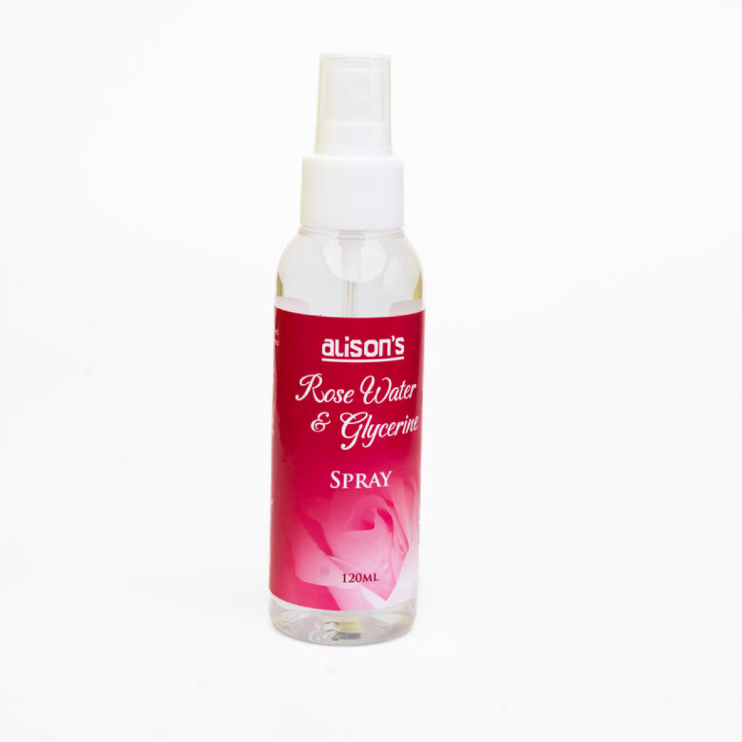 ALISONS ROSE WATER N GLYCERINE SPRAY 120ML